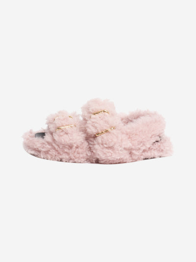 Pink shearling sandals - size EU 40 Flat Sandals Marni 