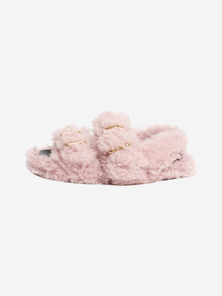Pink shearling sandals - size EU 40 product image
