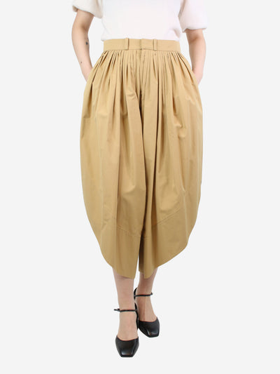 Brown pleated balloon trousers - size UK 8 Trousers Chloe 