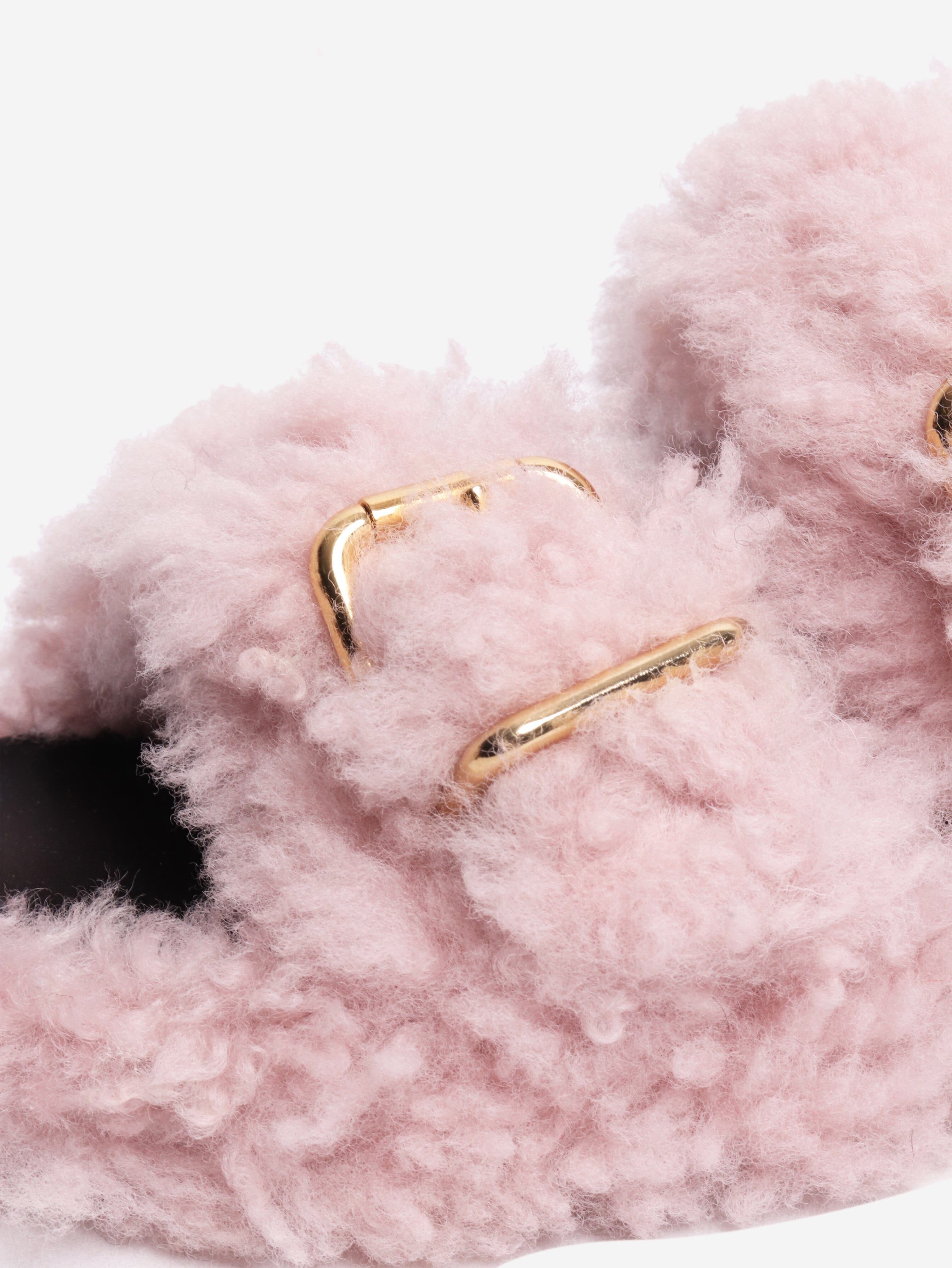 Pink shearling sandals - size EU 40 Flat Sandals Marni 