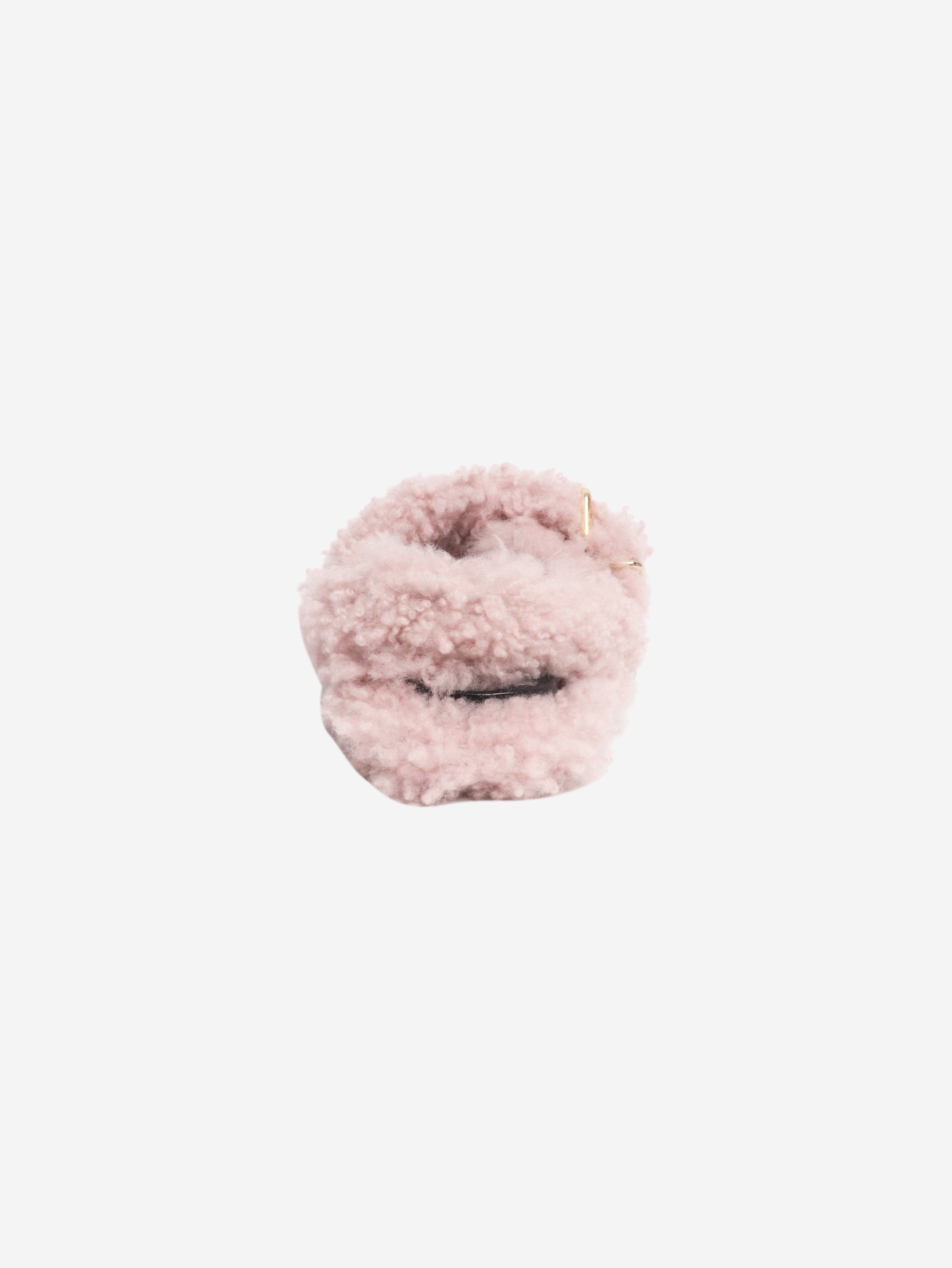 Pink shearling sandals - size EU 40 Flat Sandals Marni 