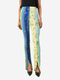 Blue butterfly printed trousers - size XS Trousers Siedres 