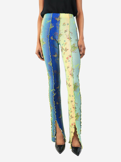 Blue butterfly printed trousers - size XS Trousers Siedres 