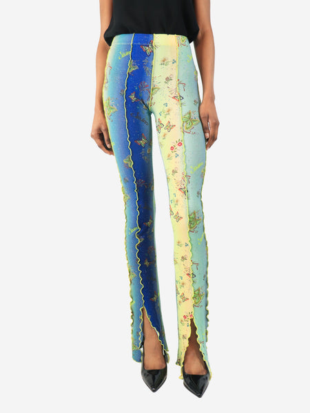 Blue butterfly printed trousers - size XS product image