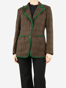 Etro Brown check jacket - size UK 12