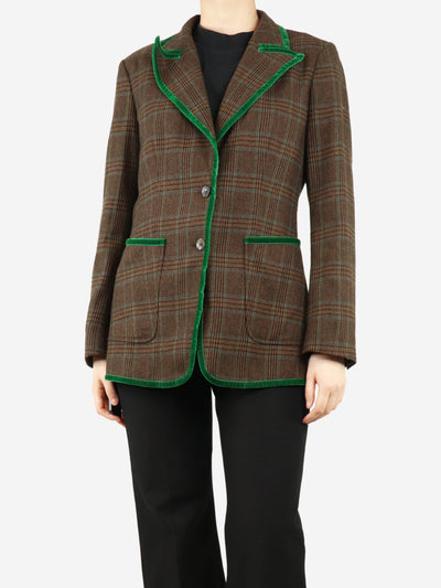 Brown check jacket - size UK 12 Coats & Jackets Etro 