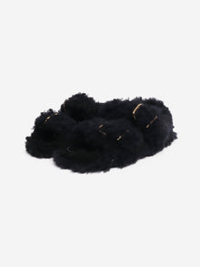 Black shearling sandals - size EU 40 Flat Sandals Marni 