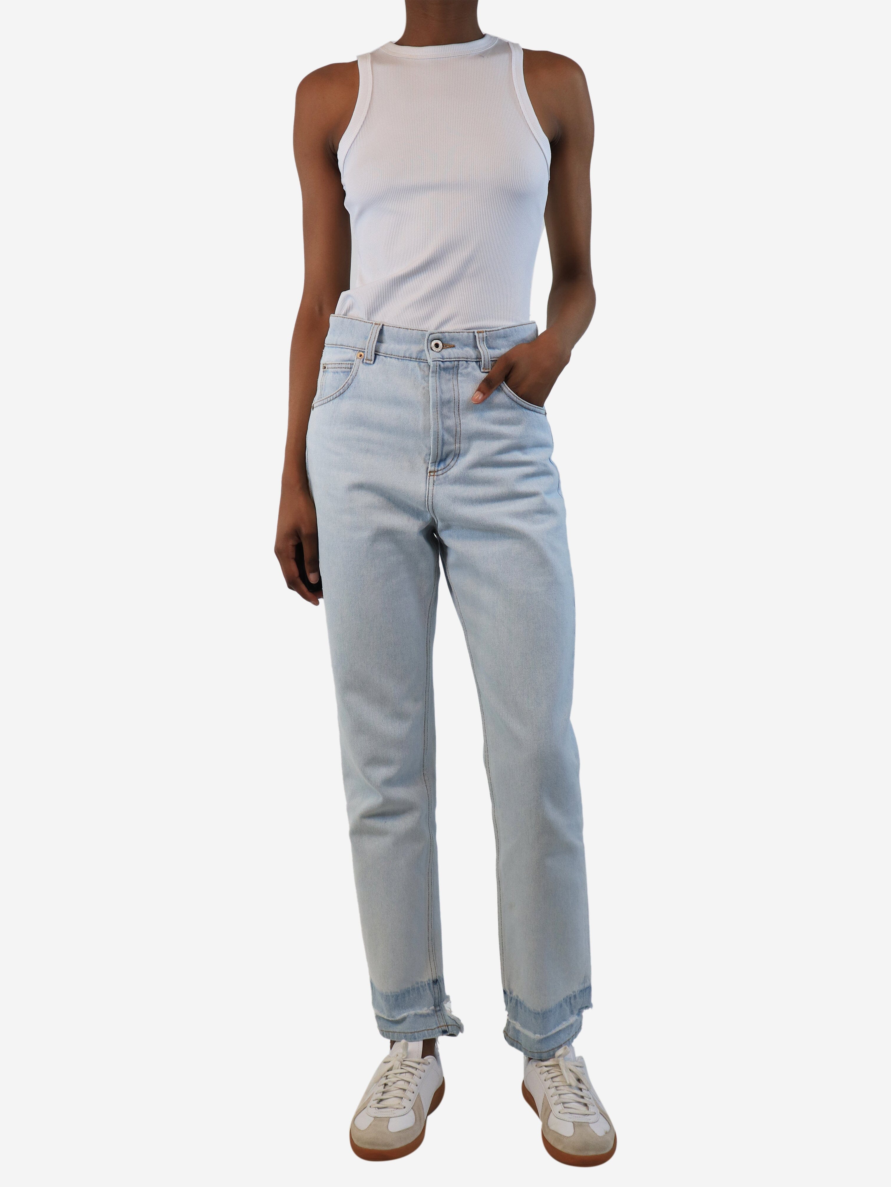 Blue distressed jeans - size UK 8 Trousers Loewe 