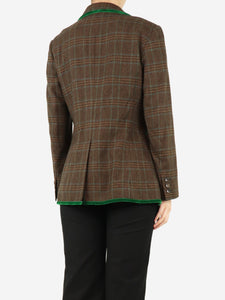 Etro Brown check jacket - size UK 12