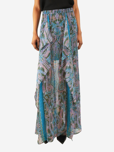 Purple chiffon printed maxi skirt - size S Skirts Acne Studios 