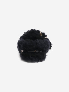 Black shearling sandals - size EU 40 Flat Sandals Marni 