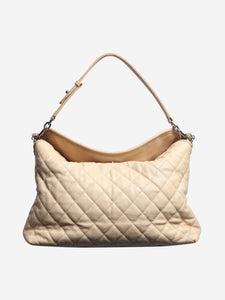 Chanel Cream 2012 caviar leather quilted shoulder bag