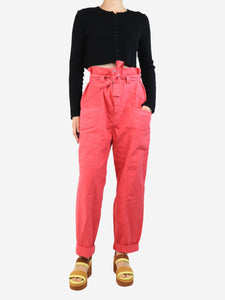 Isabel Marant Pink belted trousers - size UK 10