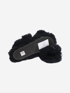 Black shearling sandals - size EU 40 Flat Sandals Marni 