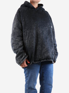 Martine Rose Dark grey stone-washed oversized hoodie - size S