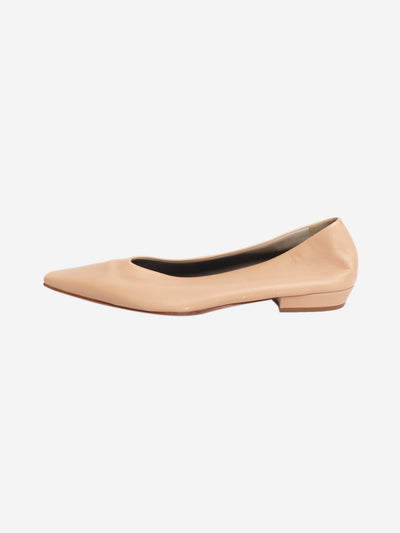Neutral leather flat shoes - size EU 38.5 Flat Shoes Bottega Veneta 