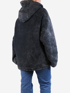 Martine Rose Dark grey stone-washed oversized hoodie - size S