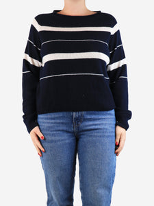 Margaret Howell Navy blue striped jumper - size UK 12