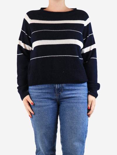 Navy blue striped jumper - size UK 12 Knitwear Margaret Howell 