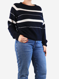 Navy blue striped jumper - size UK 12 Knitwear Margaret Howell 