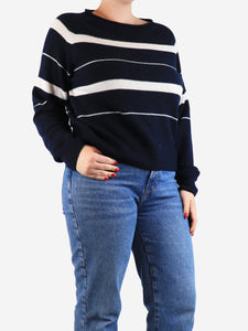 Margaret Howell Navy blue striped jumper - size UK 12