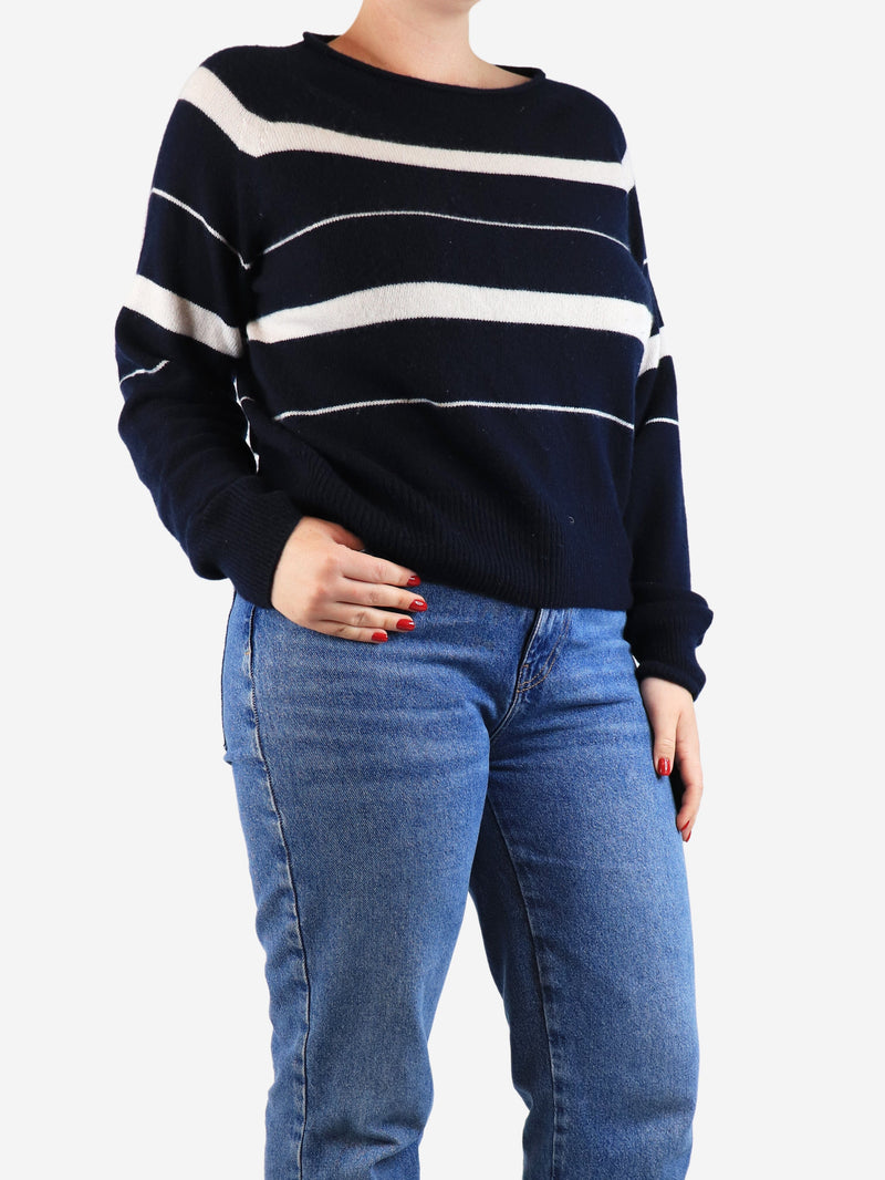 Navy blue striped jumper - size UK 12 Knitwear Margaret Howell 