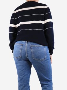 Margaret Howell Navy blue striped jumper - size UK 12