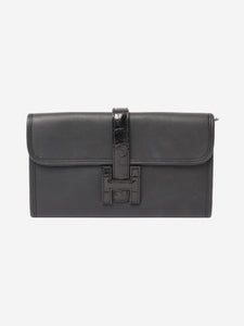 Hermes Black Jige clutch bag