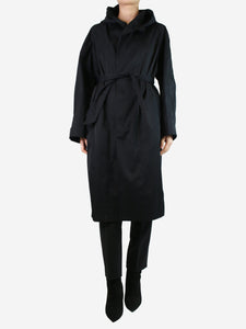 Isabel Marant Etoile Black hooded nylon trench coat - size UK 8