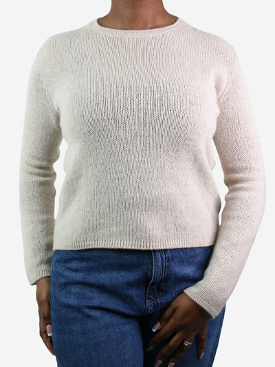 Beige cashmere crewneck sweater - size M Knitwear The Row 