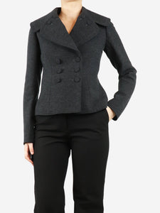 Alaia Charcoal grey wool coat - size UK 8