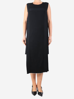Black sleeveless ribbed maxi dress - size UK 12 Dresses No21 