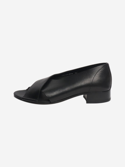 Black leather open-toe shoes - size EU 40 Flat Shoes Margaret Howell 