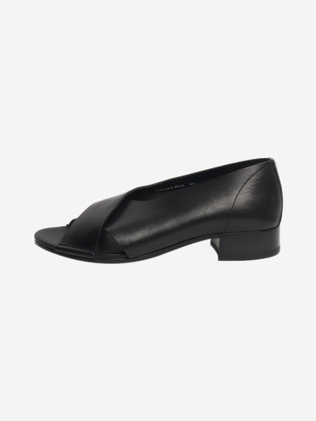 Black leather open-toe shoes - size EU 40 product image
