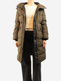 Khaki hooded puffer coat - size UK 10 Coats & Jackets Herno 