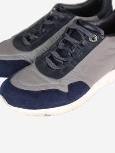 Loro Piana Grey suede and nylon trainers - size EU 37
