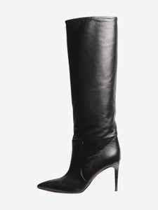 Paris Texas Black leather knee-high stiletto boots - size EU 40