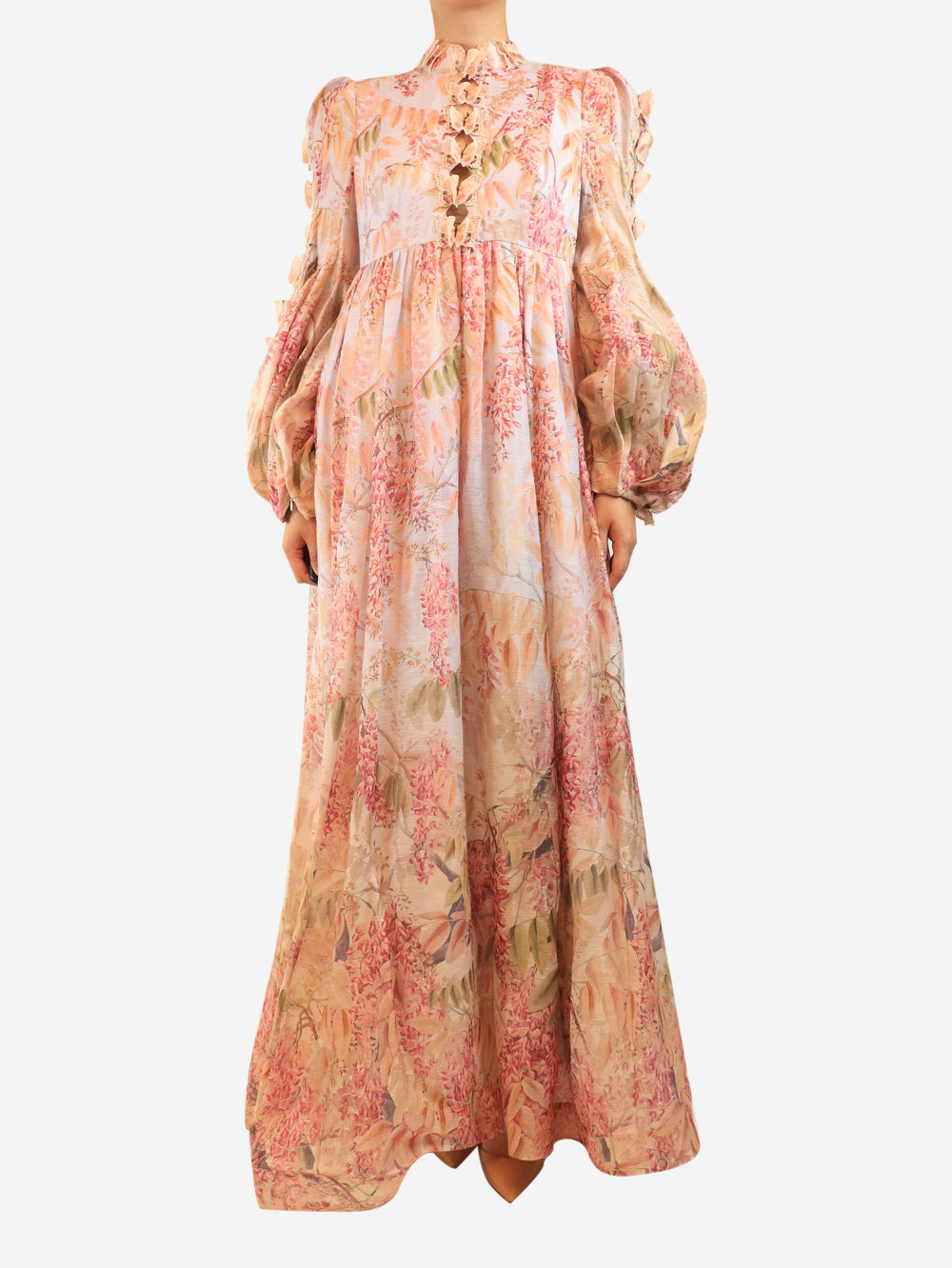 Pink butterfly maxi dress - size UK 12 Dresses Zimmermann 