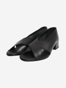 Black leather open-toe shoes - size EU 40 Flat Shoes Margaret Howell 