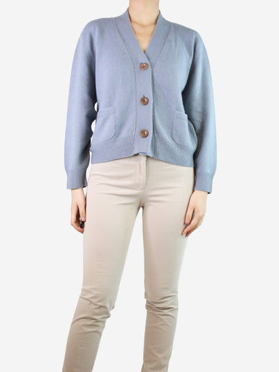 Blue pocket cardigan - size M/L Knitwear By Marie 