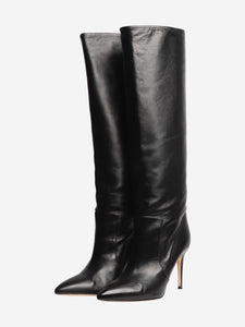 Paris Texas Black leather knee-high stiletto boots - size EU 40