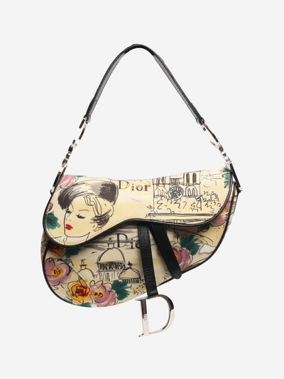 Cream vintage 2005 John Galliano Saddle bag Shoulder Bag Christian Dior 