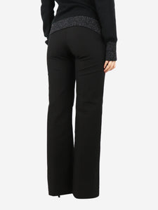 Joseph Black wide-leg trousers - size UK 10