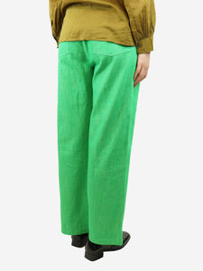 Mira Mikati Green cotton trousers - size UK 10