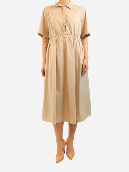 Neutral nylon midi dress - size UK 14 product image