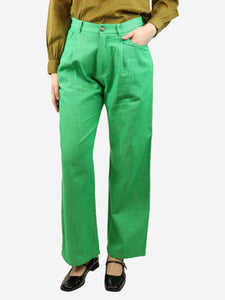 Mira Mikati Green cotton trousers - size UK 10