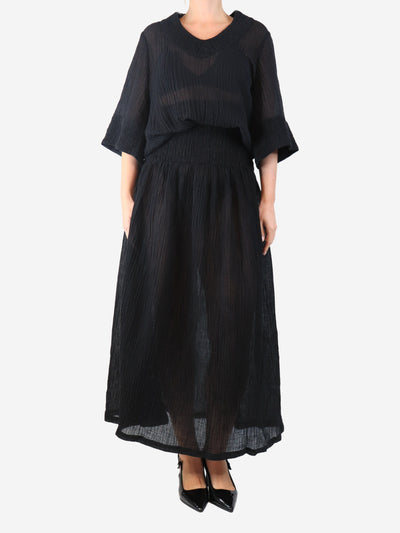 Black sheer maxi dress - size UK 8 Dresses By Malene Birger 