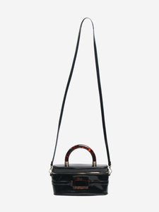 Roger Vivier Black tortoiseshell top handle bag