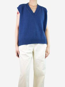 LIAH Blue sleeveless cashmere vest - size S