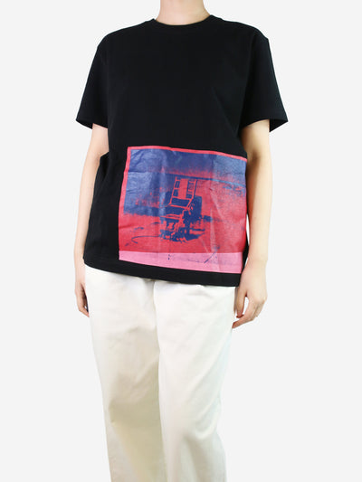 Black graphic cotton t-shirt - size M Tops Calvin Klein 